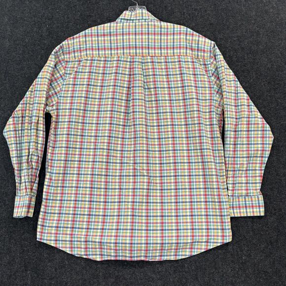 Alan Flusser Shirt Men's Large Multicolor Plaid Button Down Cotton Pocket Casual - Picture 2 of 9